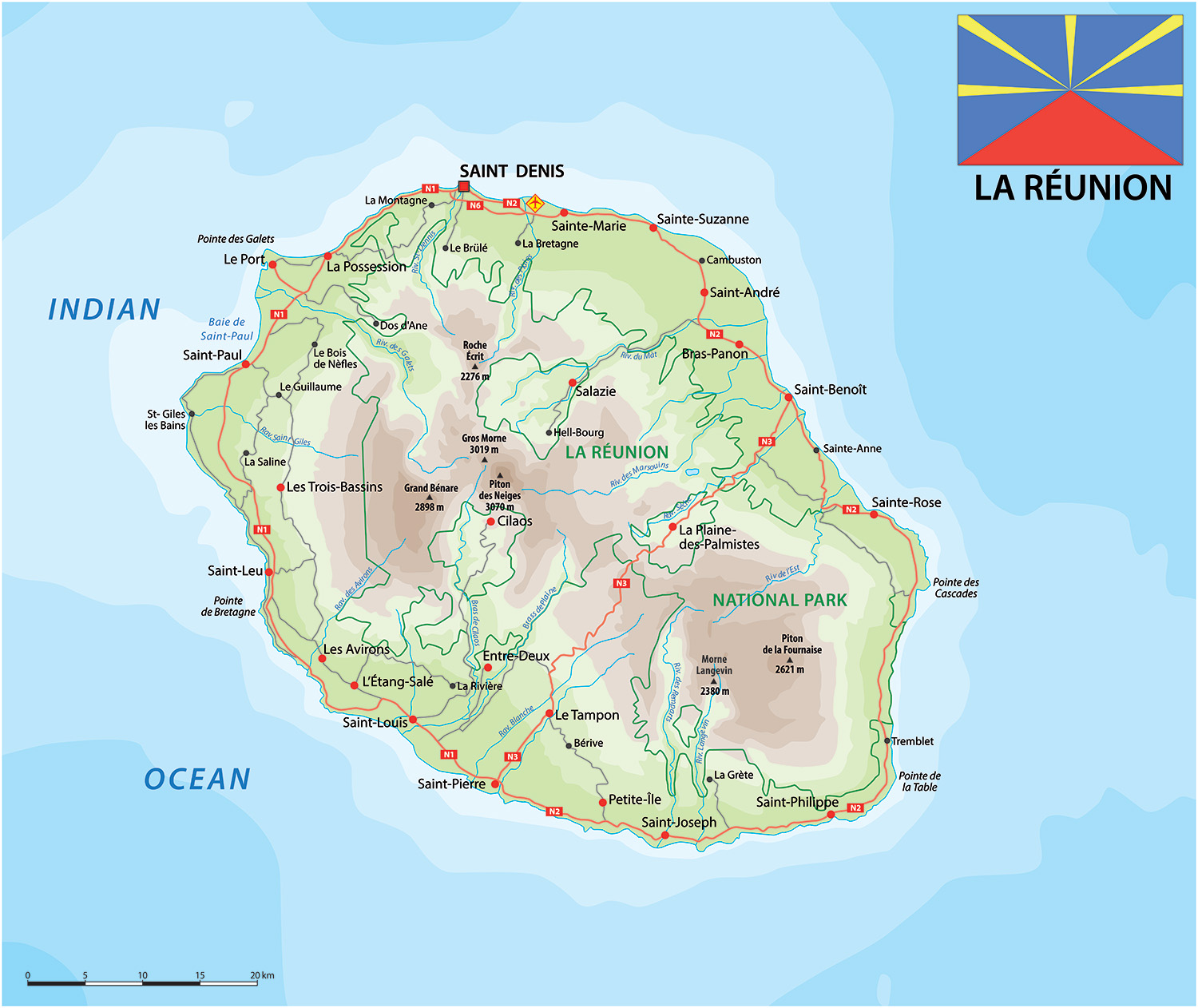Carte de la Réunion